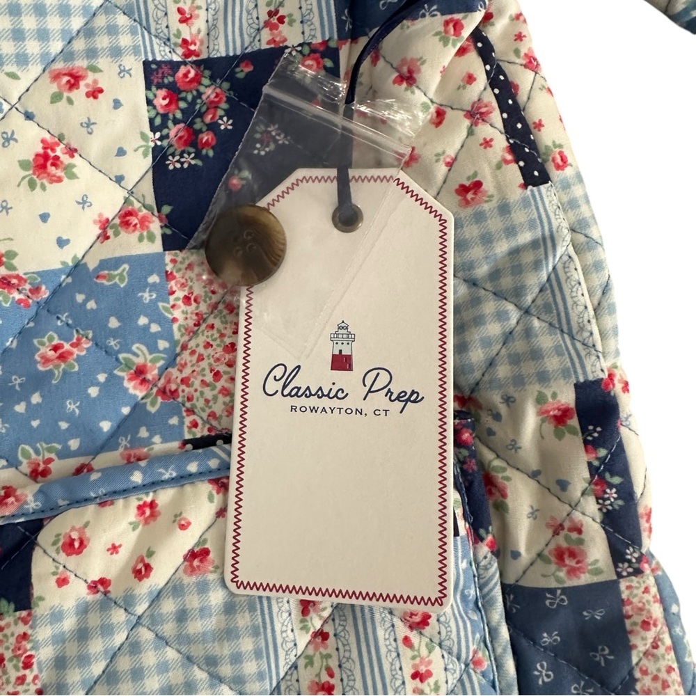 Price ⬇️Girls Classic Prep CeCe Quilted Patchwork Barn Coat, Size Extra Large. - Picture 3 of 12